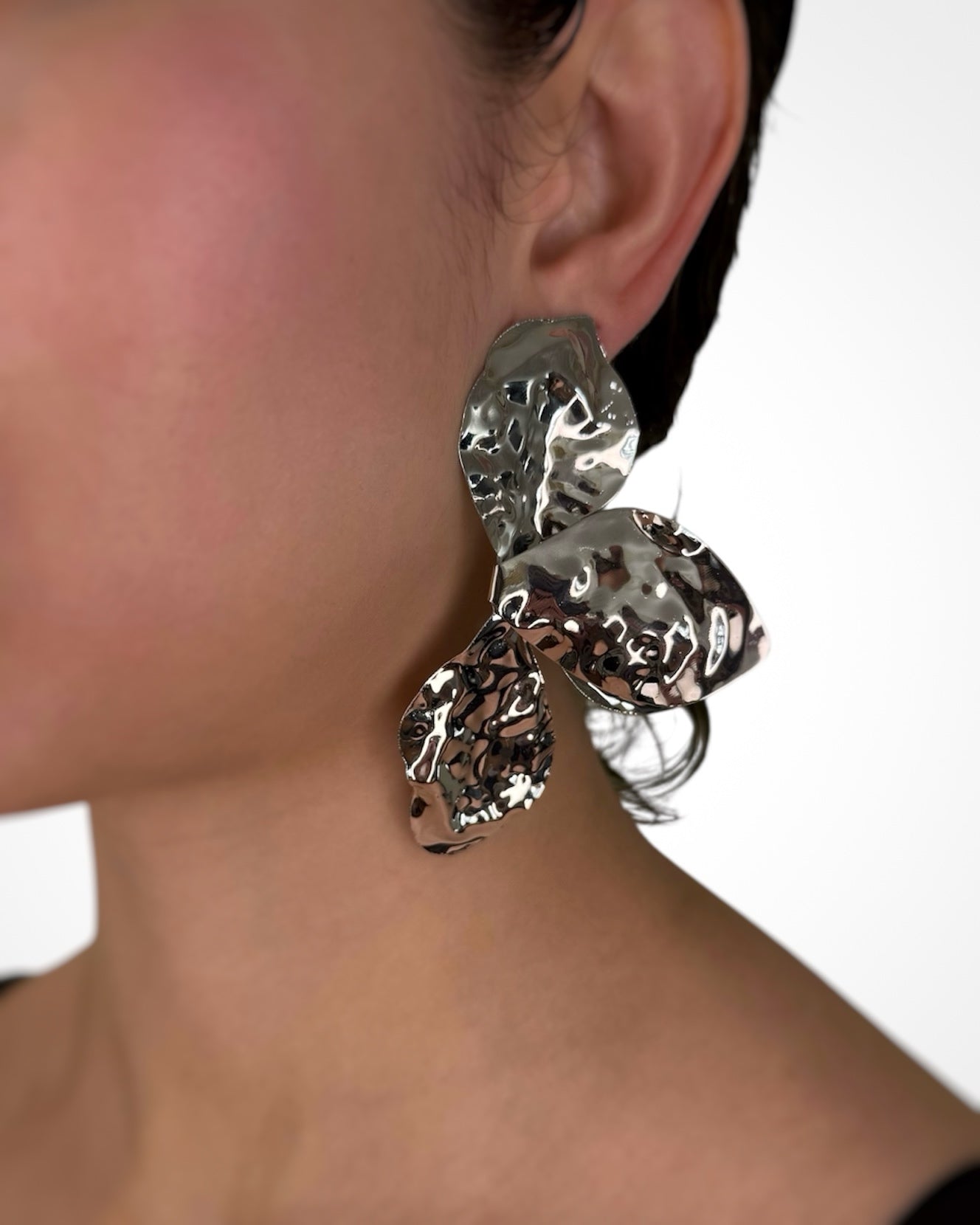 LARGE PETAL DROP EARRINGS