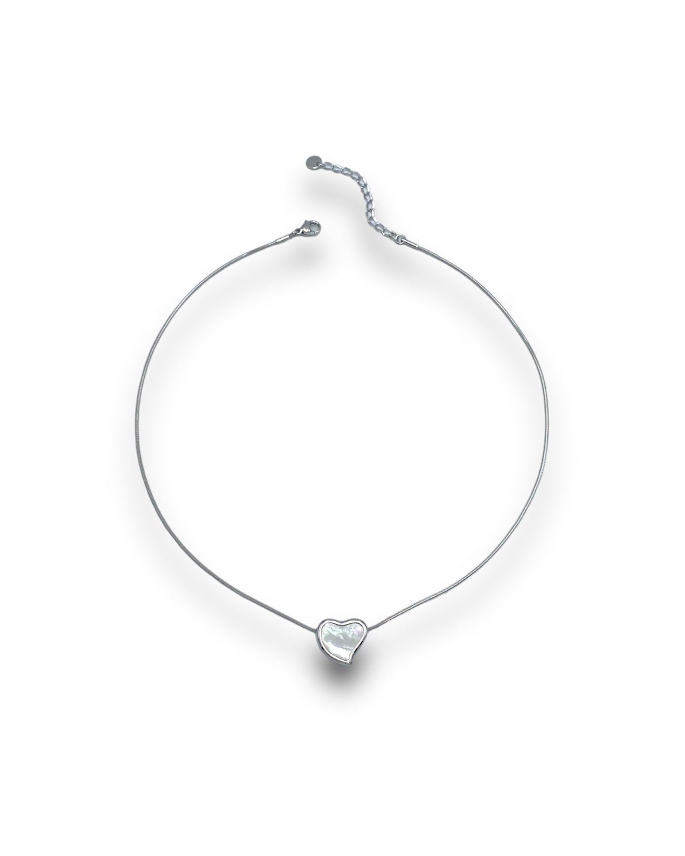 HEART MOTHER-OF-PEARL PENDANT NECKLACE