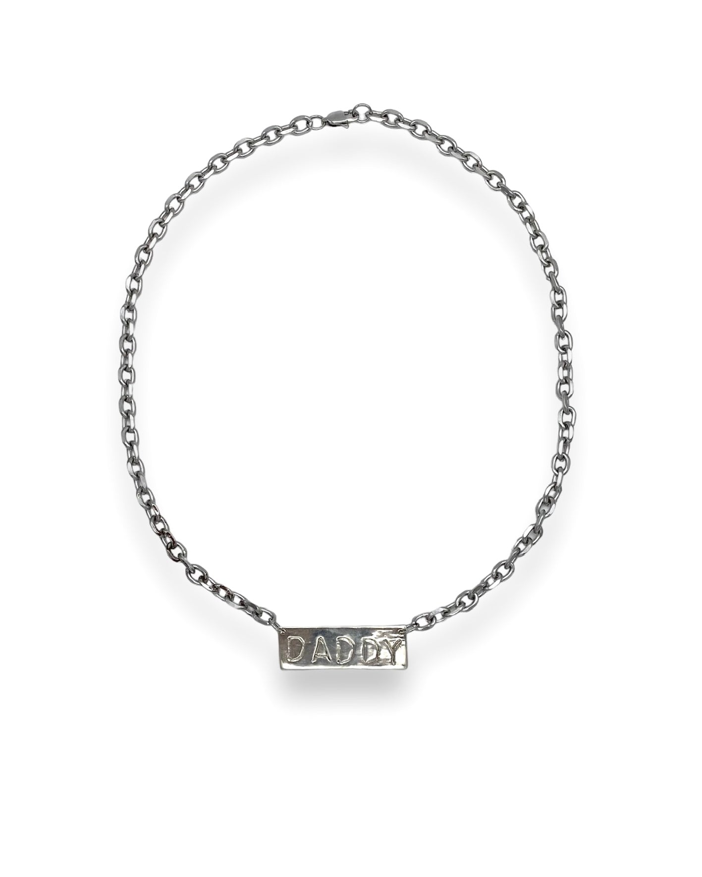 DADDY SILVER ID CHAIN FVCKJEWELS