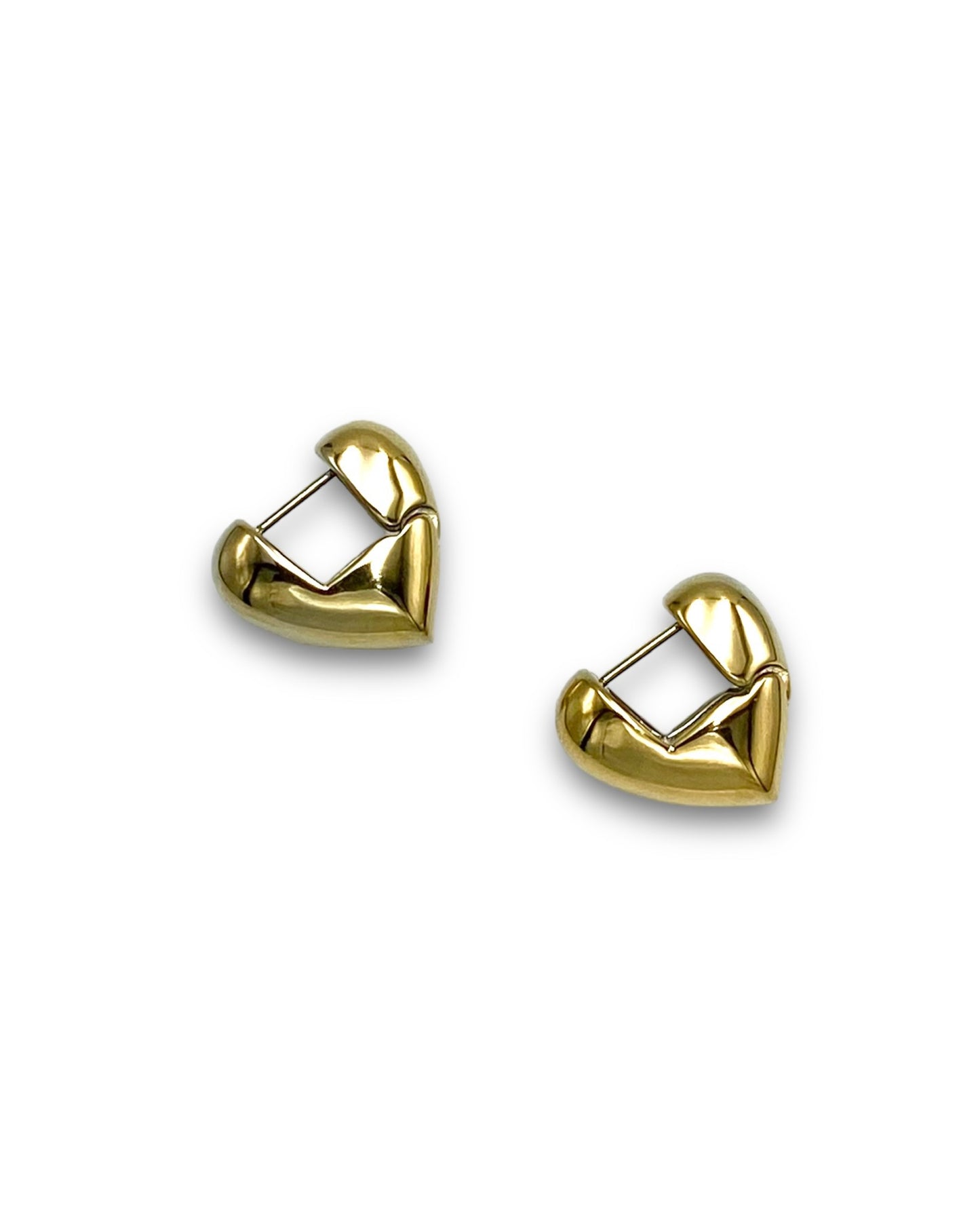 HEART THICK HOOP EARRINGS FVCKJEWELS