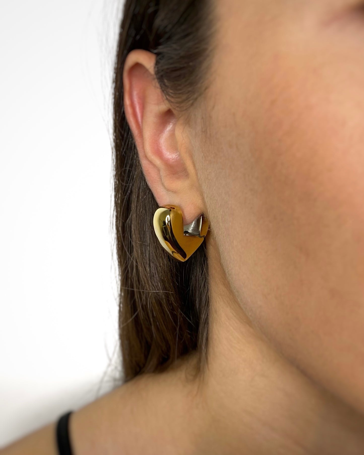 HEART THICK HOOP EARRINGS FVCKJEWELS