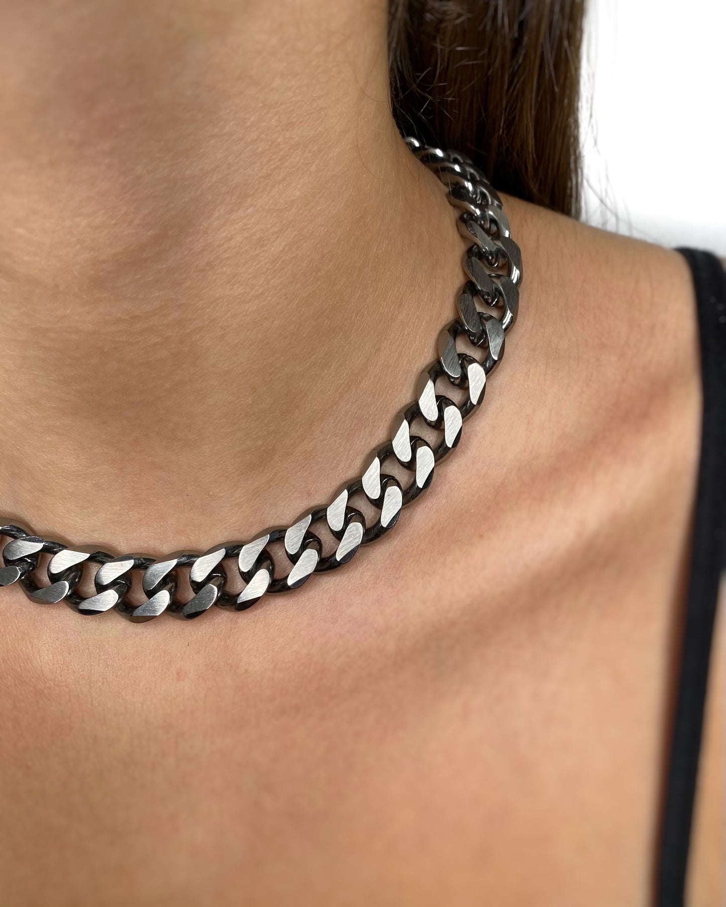 SILVER MATTE CUBAN CHAIN FVCKJEWELS