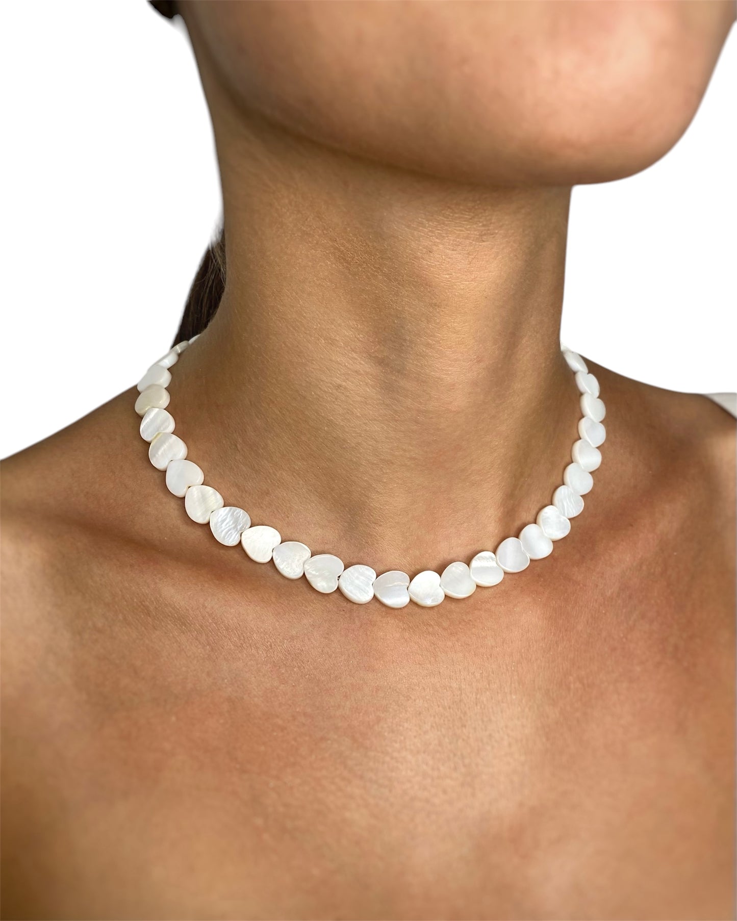 HEART SEASHELL BEAD NECKLACE