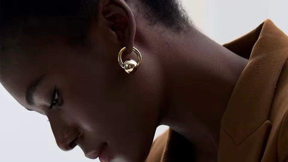 ROUND BALL HOOP EARRINGS LP