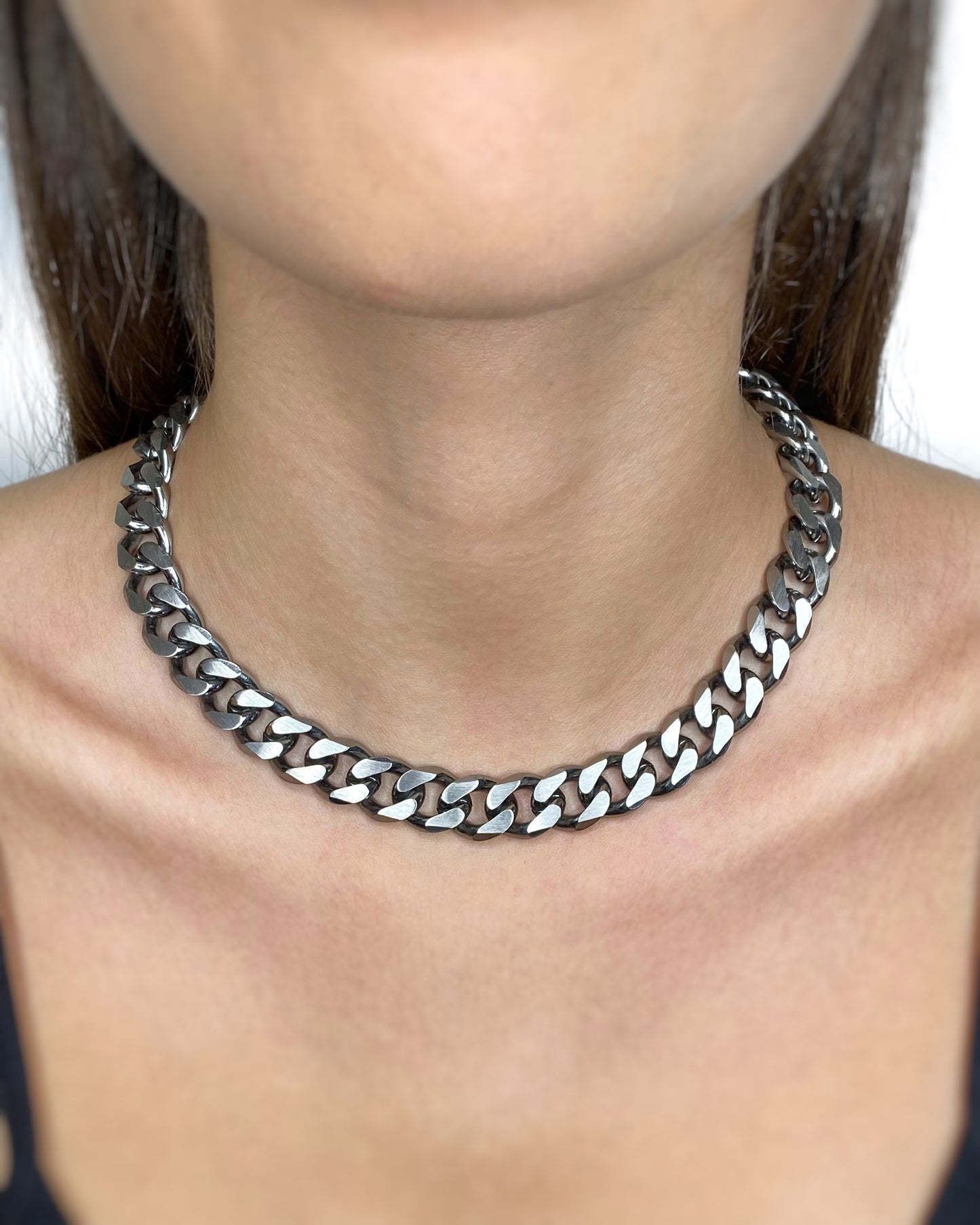 SILVER MATTE CUBAN CHAIN FVCKJEWELS