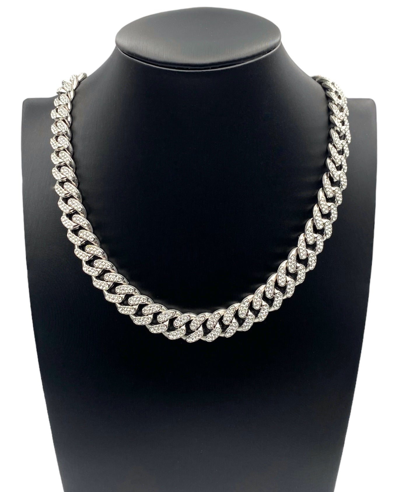 RHINESTONE CUBAN CHAIN FVCKJEWELS