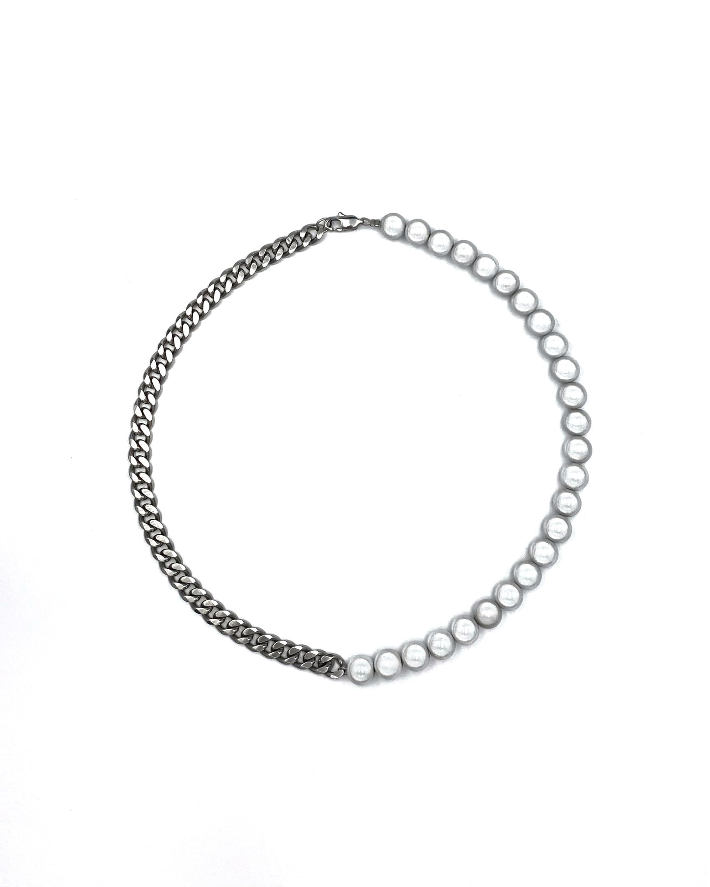 REFLECTIVE PEARL CHAIN NECKLACE FVCKJEWELS