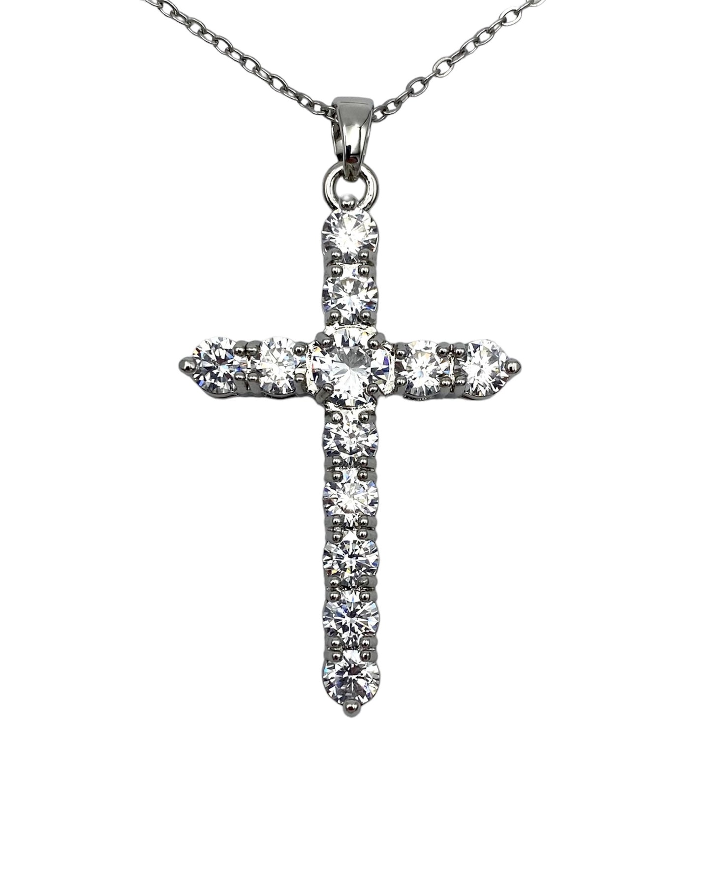 CRYSTAL CROSS PENDANT FVCKJEWELS