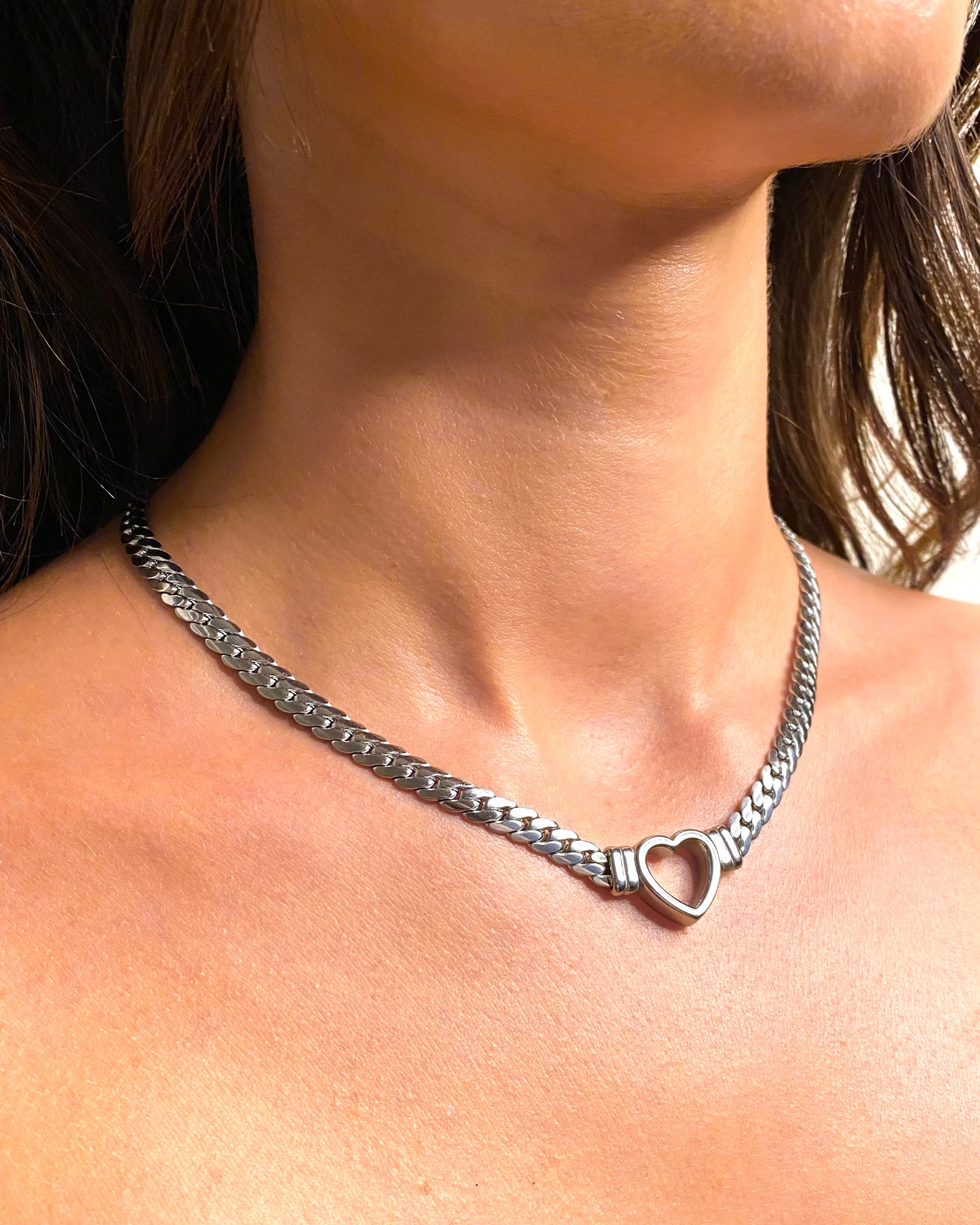 HEART SILVER NECKLACE FVCKJEWELS