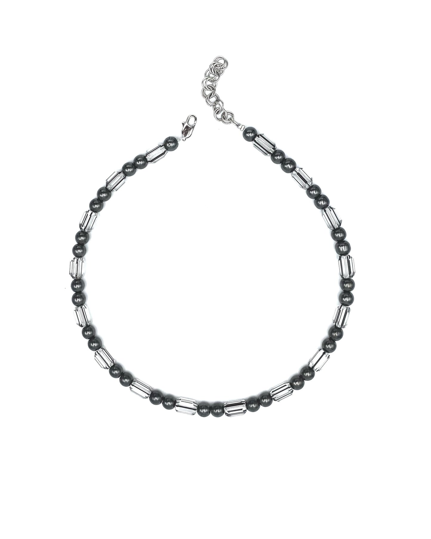 BOX BEAD AND STONE NECKLACE FVCKJEWELS