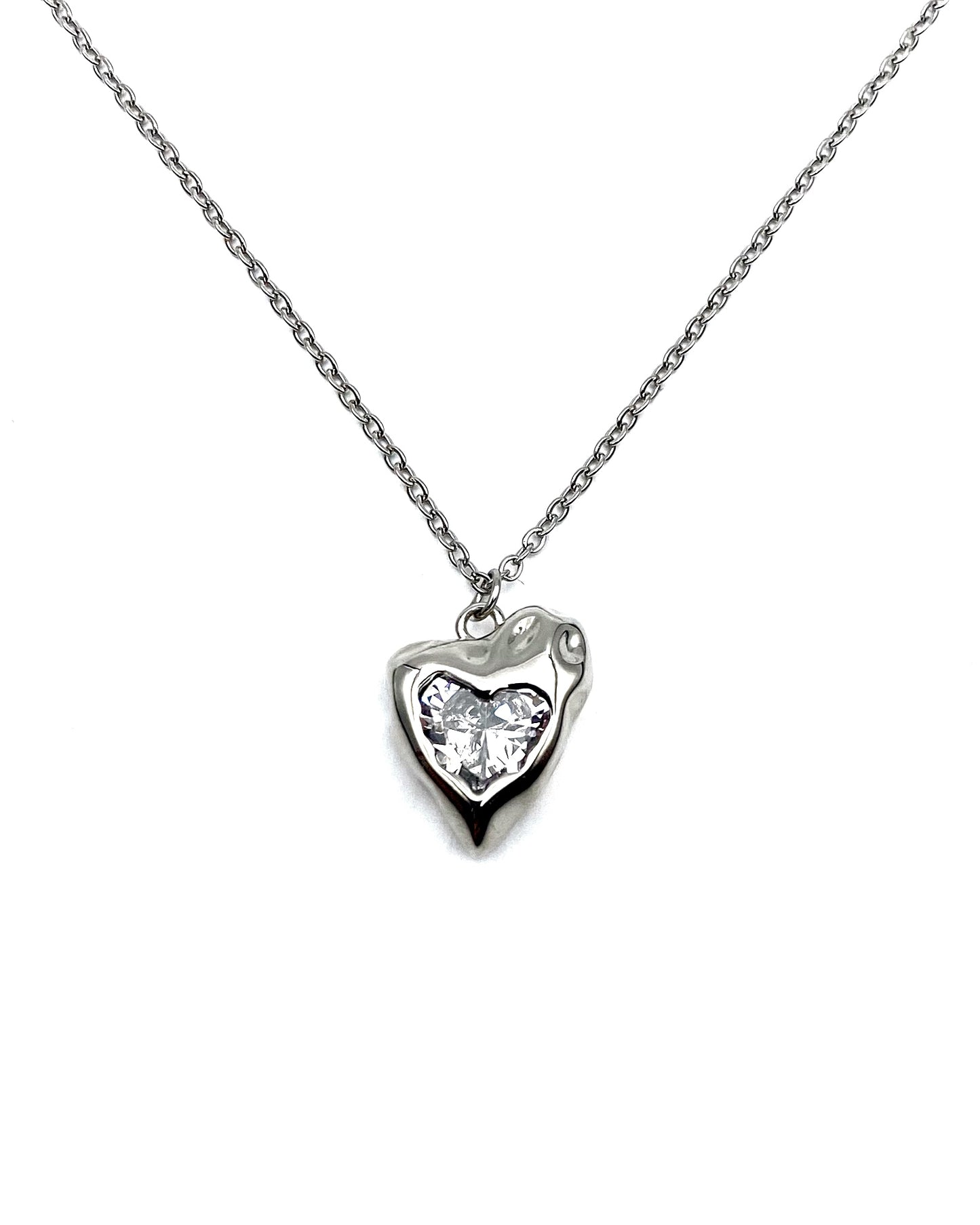 STONE HEART CHARM NECKLACE FVCKJEWELS