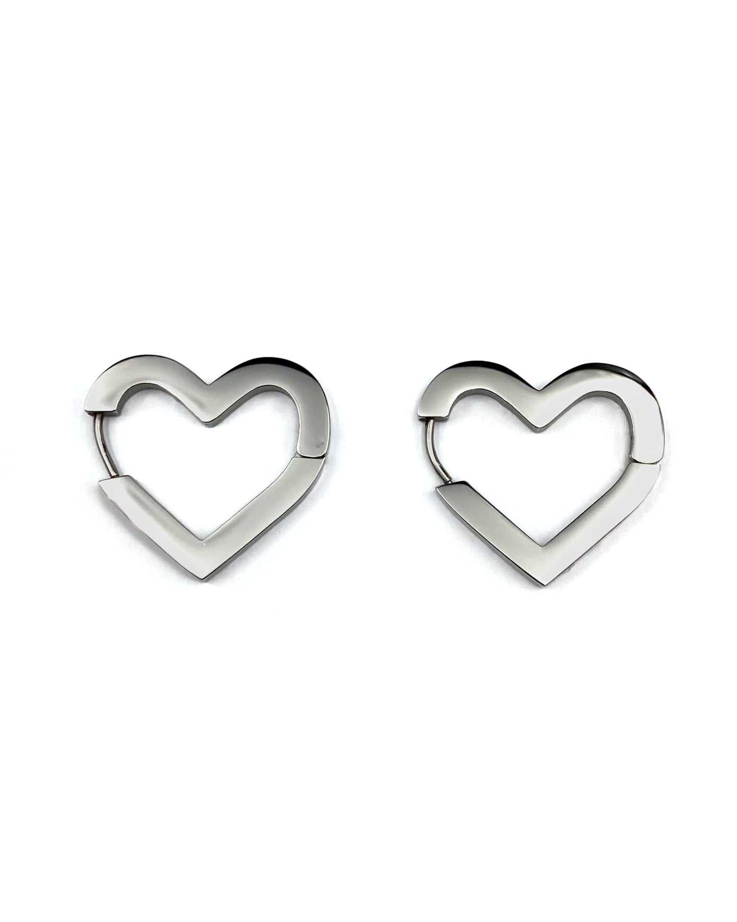 HEART HOOP EARRINGS FVCKJEWELS