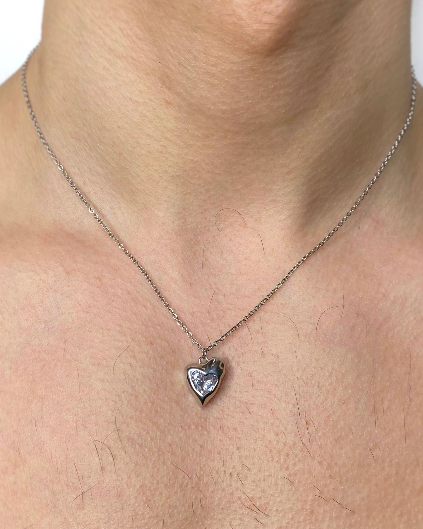 STONE HEART CHARM NECKLACE FVCKJEWELS