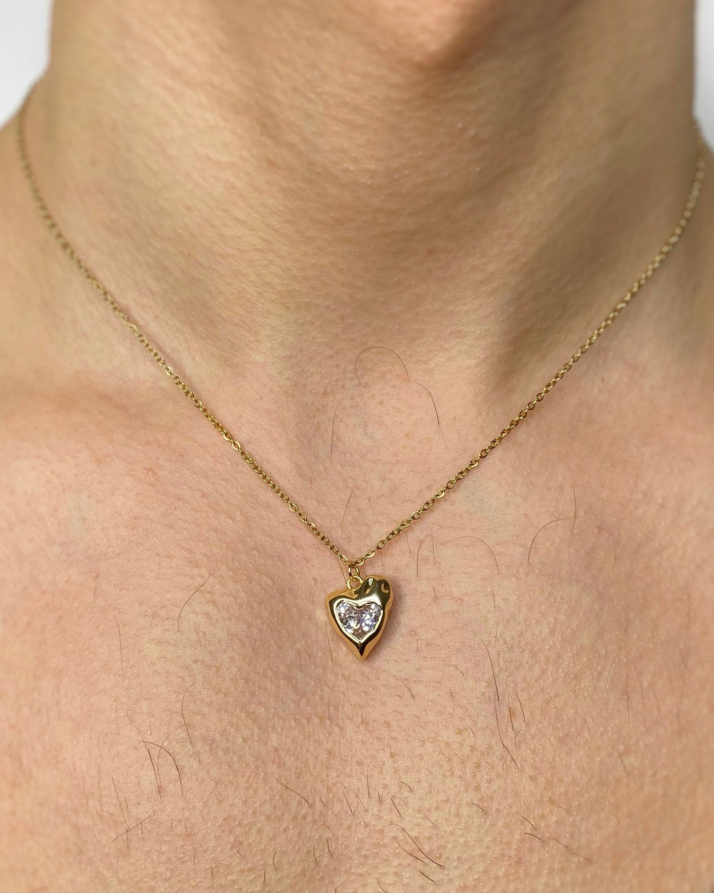 STONE HEART CHARM NECKLACE FVCKJEWELS