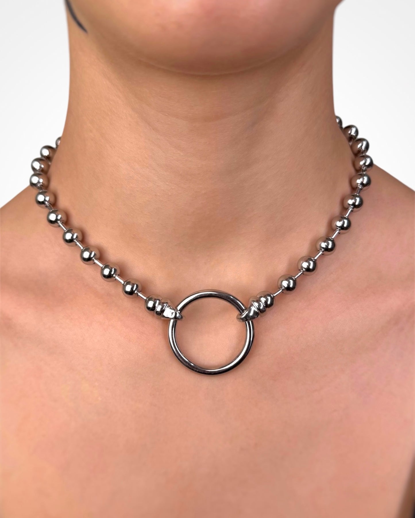 BALL CHAIN RING NECKLACE