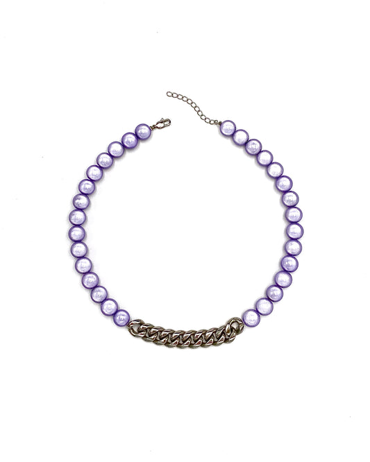 REFLECTIVE LILAC PEARL NECKLACE FVCKJEWELS