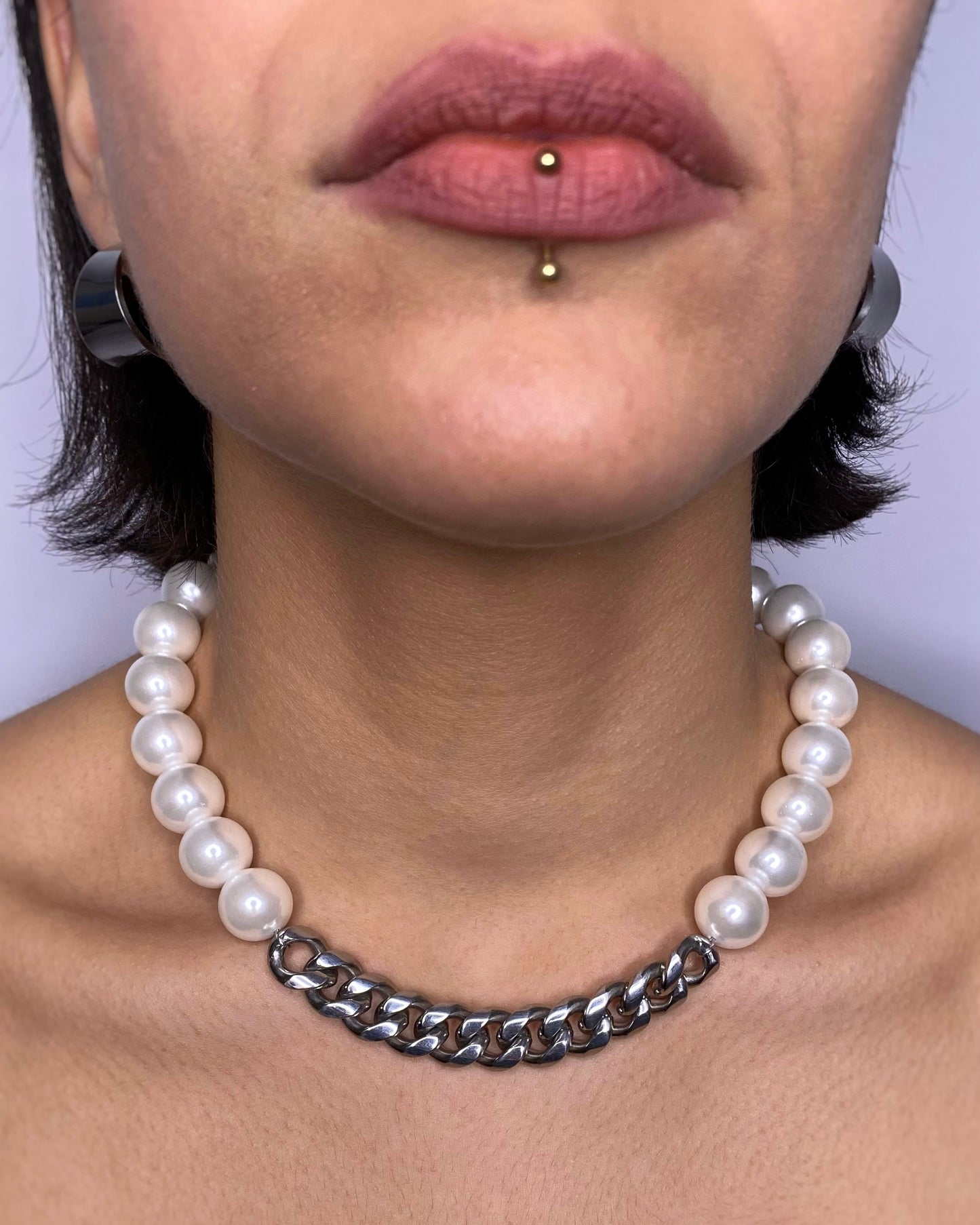 PT-89 PEARL CHAIN NECKLACE FVCKJEWELS